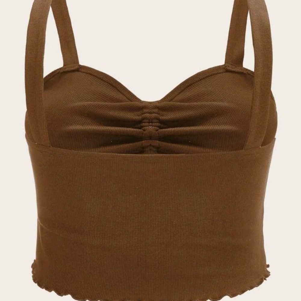 Plus draw string front lettuce Trim cami crop top